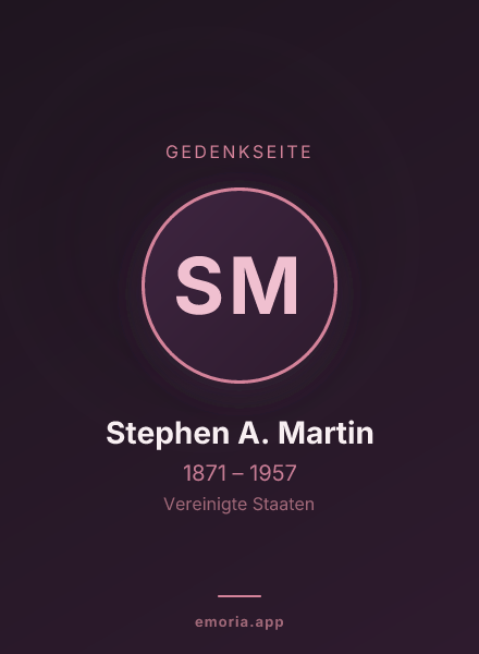 Gedenkportrait von Stephen A. Martin