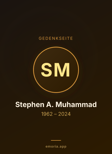 Gedenkportrait von Stephen A. Muhammad