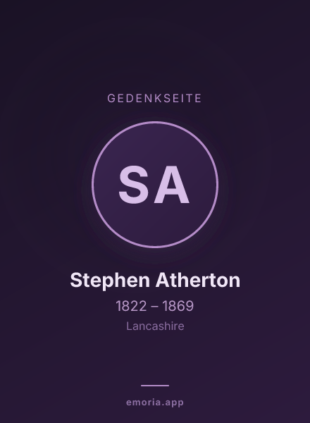 Gedenkportrait von Stephen Atherton