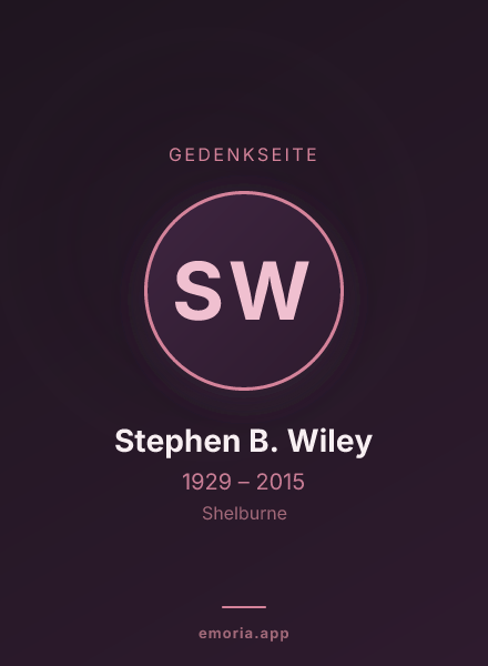 Gedenkportrait von Stephen B. Wiley