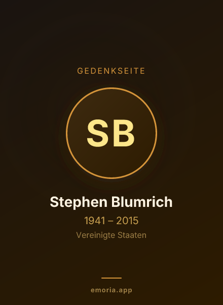 Gedenkportrait von Stephen Blumrich