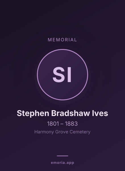 Memorial portrait of Stephen Bradshaw Ives