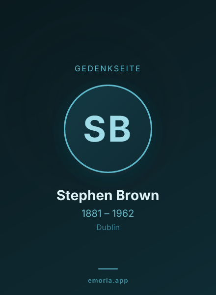 Gedenkportrait von Stephen Brown