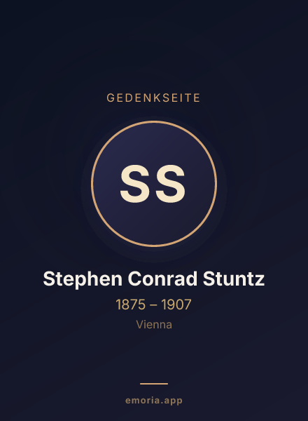Gedenkportrait von Stephen Conrad Stuntz