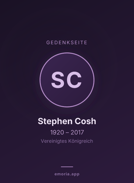 Gedenkportrait von Stephen Cosh