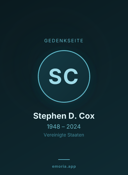 Gedenkportrait von Stephen D. Cox