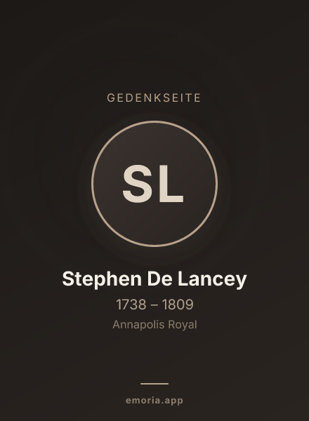 Gedenkportrait von Stephen De Lancey