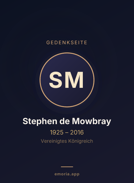 Gedenkportrait von Stephen de Mowbray