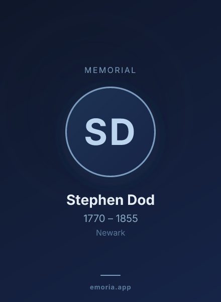 Memorial portrait of Stephen Dod