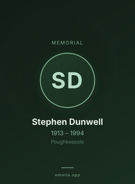 Memorial portrait of Stephen Dunwell
