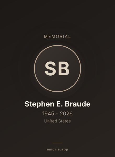 Memorial portrait of Stephen E. Braude