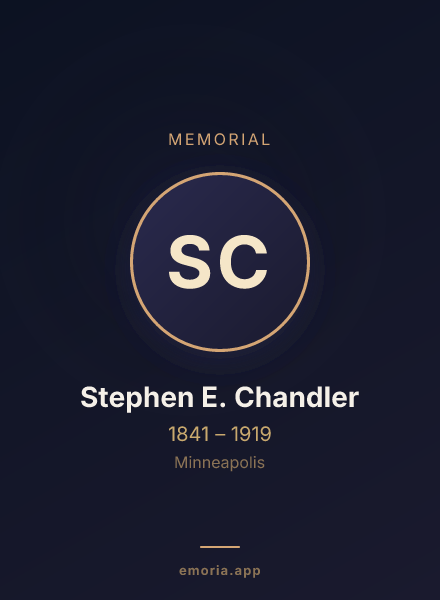 Memorial portrait of Stephen E. Chandler