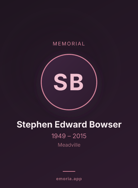 Memorial portrait of Stephen Edward Bowser