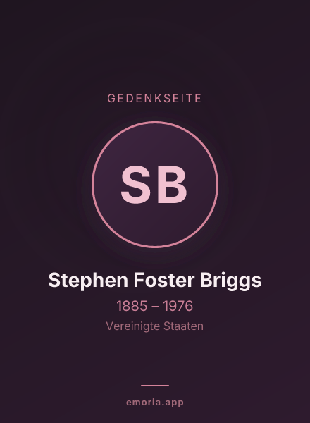 Gedenkportrait von Stephen Foster Briggs