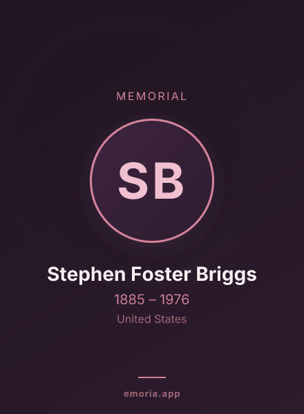 Memorial portrait of Stephen Foster Briggs