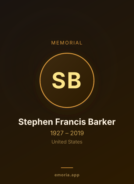 Memorial portrait of Stephen Francis Barker