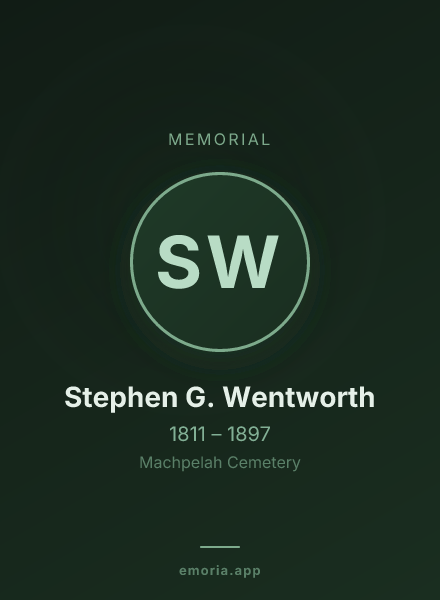 Memorial portrait of Stephen G. Wentworth