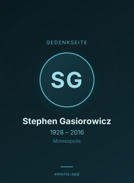 Gedenkportrait von Stephen Gasiorowicz