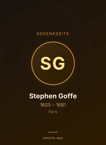 Gedenkportrait von Stephen Goffe