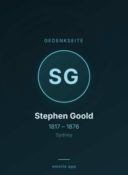 Gedenkportrait von Stephen Goold