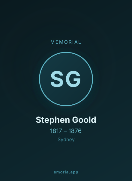 Memorial portrait of Stephen Goold