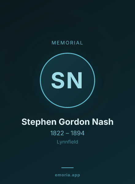 Memorial portrait of Stephen Gordon Nash