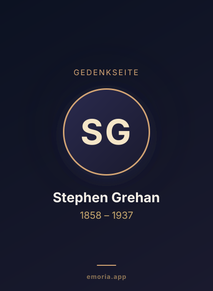 Gedenkportrait von Stephen Grehan