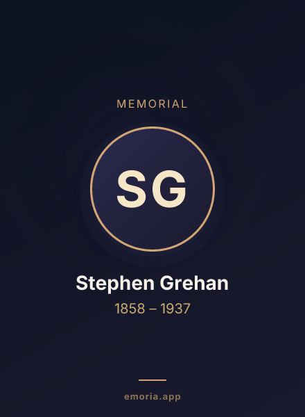 Memorial portrait of Stephen Grehan