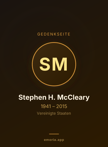 Gedenkportrait von Stephen H. McCleary