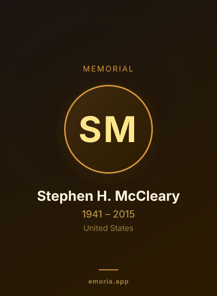 Memorial portrait of Stephen H. McCleary