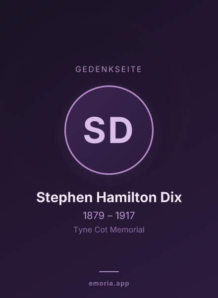 Gedenkportrait von Stephen Hamilton Dix