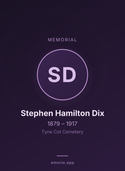 Memorial portrait of Stephen Hamilton Dix
