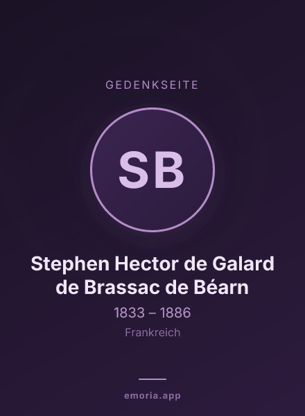 Gedenkportrait von Stephen Hector de Galard de Brassac de Béarn