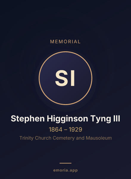 Memorial portrait of Stephen Higginson Tyng III