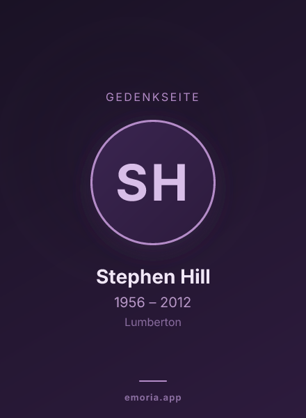 Gedenkportrait von Stephen Hill