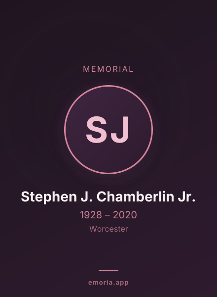 Memorial portrait of Stephen J. Chamberlin Jr.