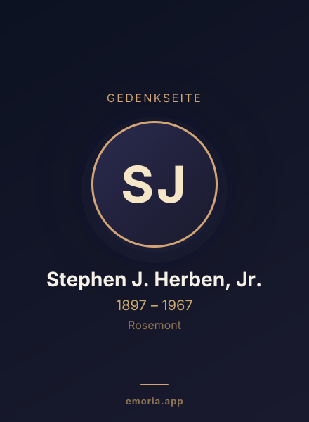 Gedenkportrait von Stephen J. Herben, Jr.