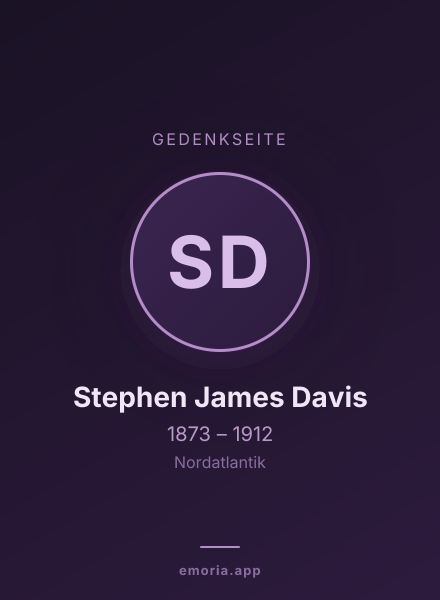 Gedenkportrait von Stephen James Davis