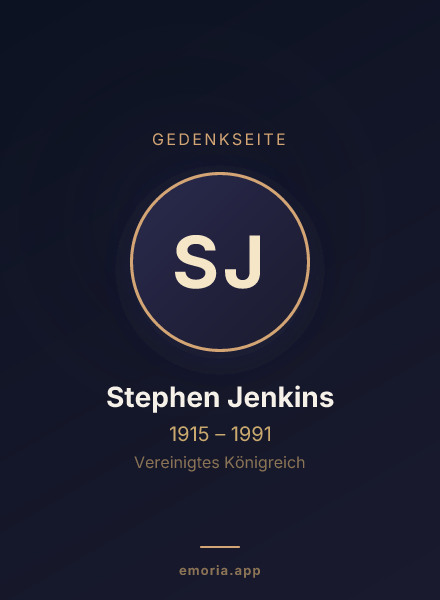 Gedenkportrait von Stephen Jenkins