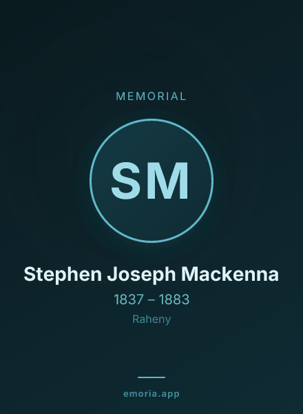 Memorial portrait of Stephen Joseph Mackenna