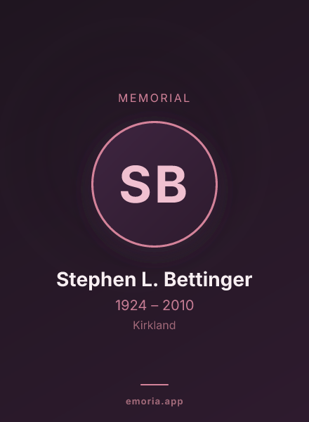 Memorial portrait of Stephen L. Bettinger