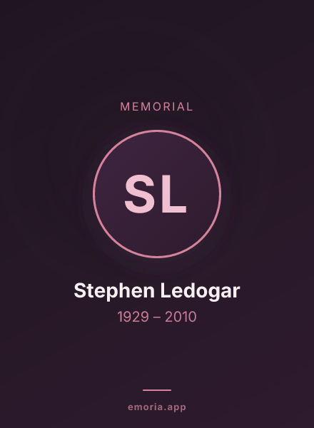 Memorial portrait of Stephen Ledogar
