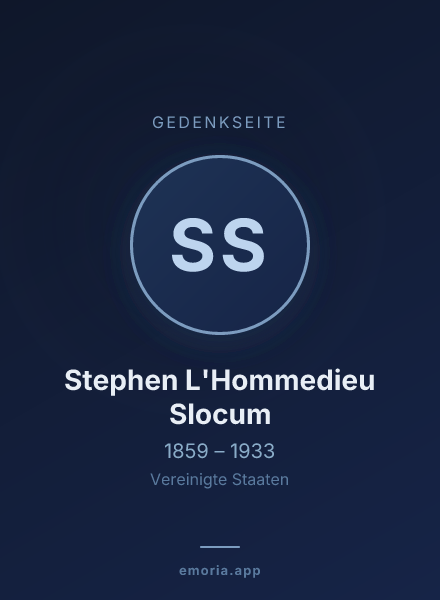 Gedenkportrait von Stephen L'Hommedieu Slocum