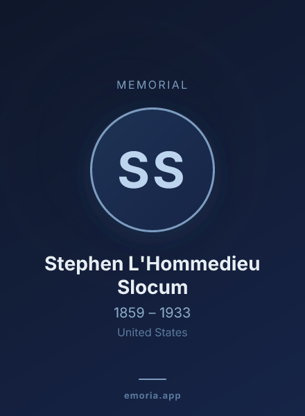 Memorial portrait of Stephen L'Hommedieu Slocum