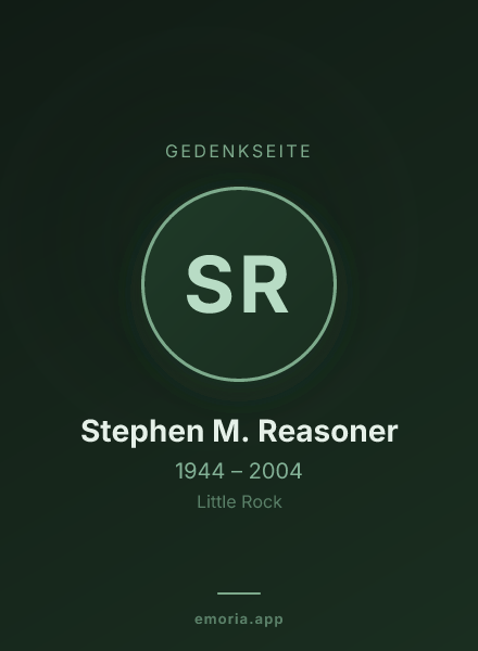 Gedenkportrait von Stephen M. Reasoner