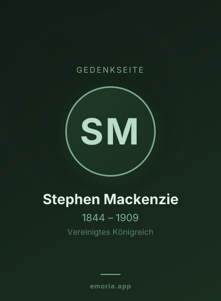Gedenkportrait von Stephen Mackenzie