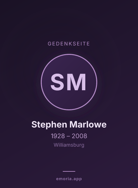 Gedenkportrait von Stephen Marlowe
