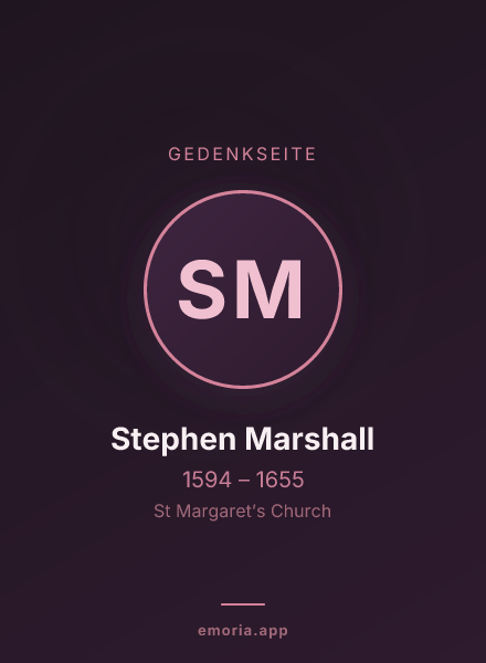 Gedenkportrait von Stephen Marshall