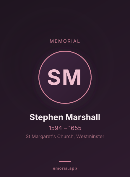 Memorial portrait of Stephen Marshall