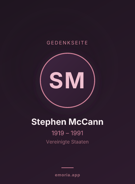 Gedenkportrait von Stephen McCann